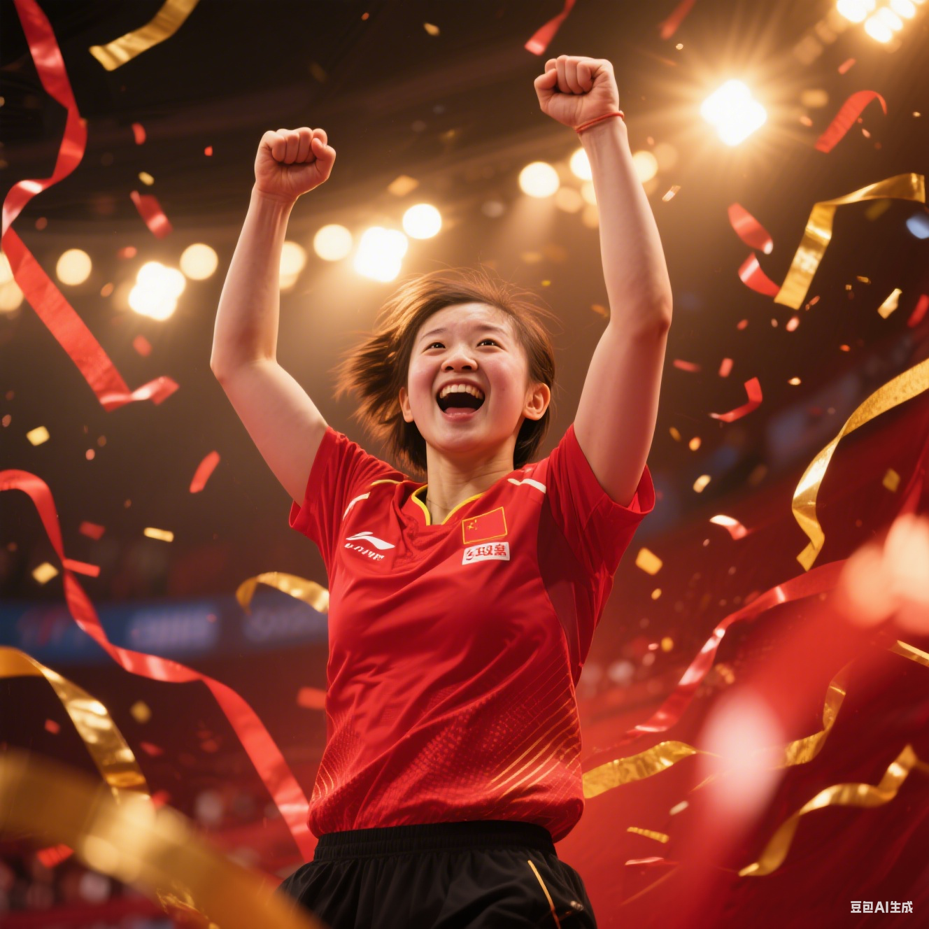 球员们奋力拼搏，赢得胜利的喜悦